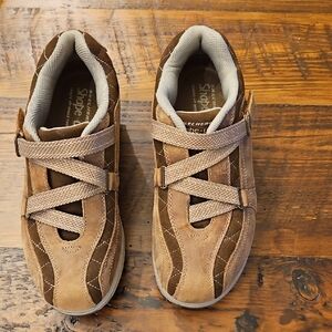 Skechers Brown Suede & Leather Casual Sneakers with Velcro